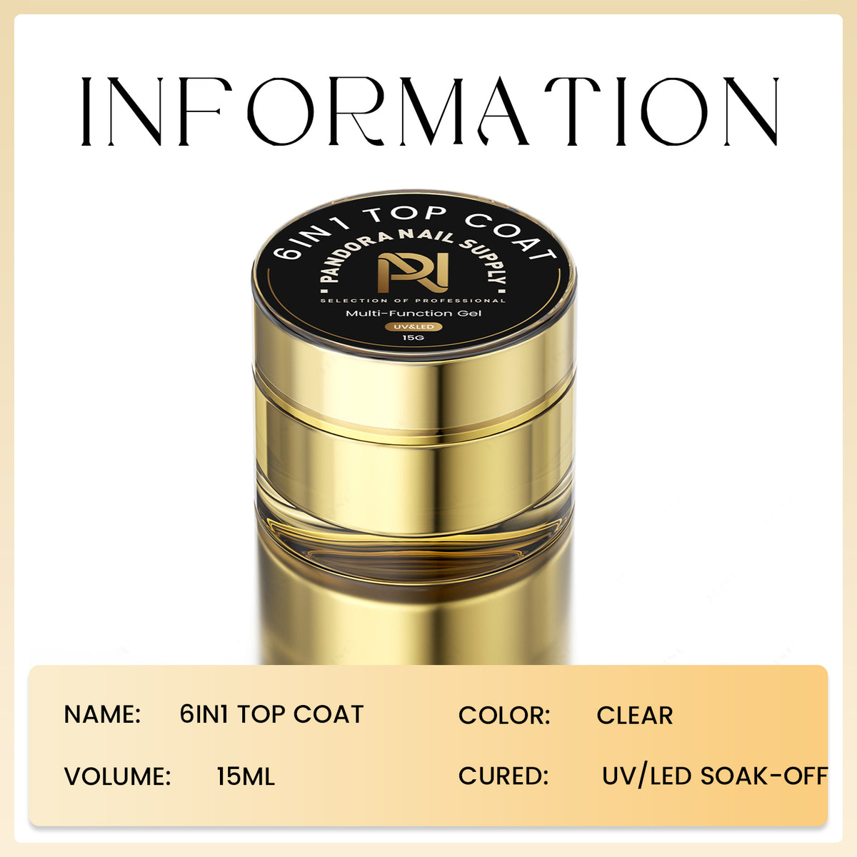6 IN 1 • TOP COAT • 3D DESIGN • 15G