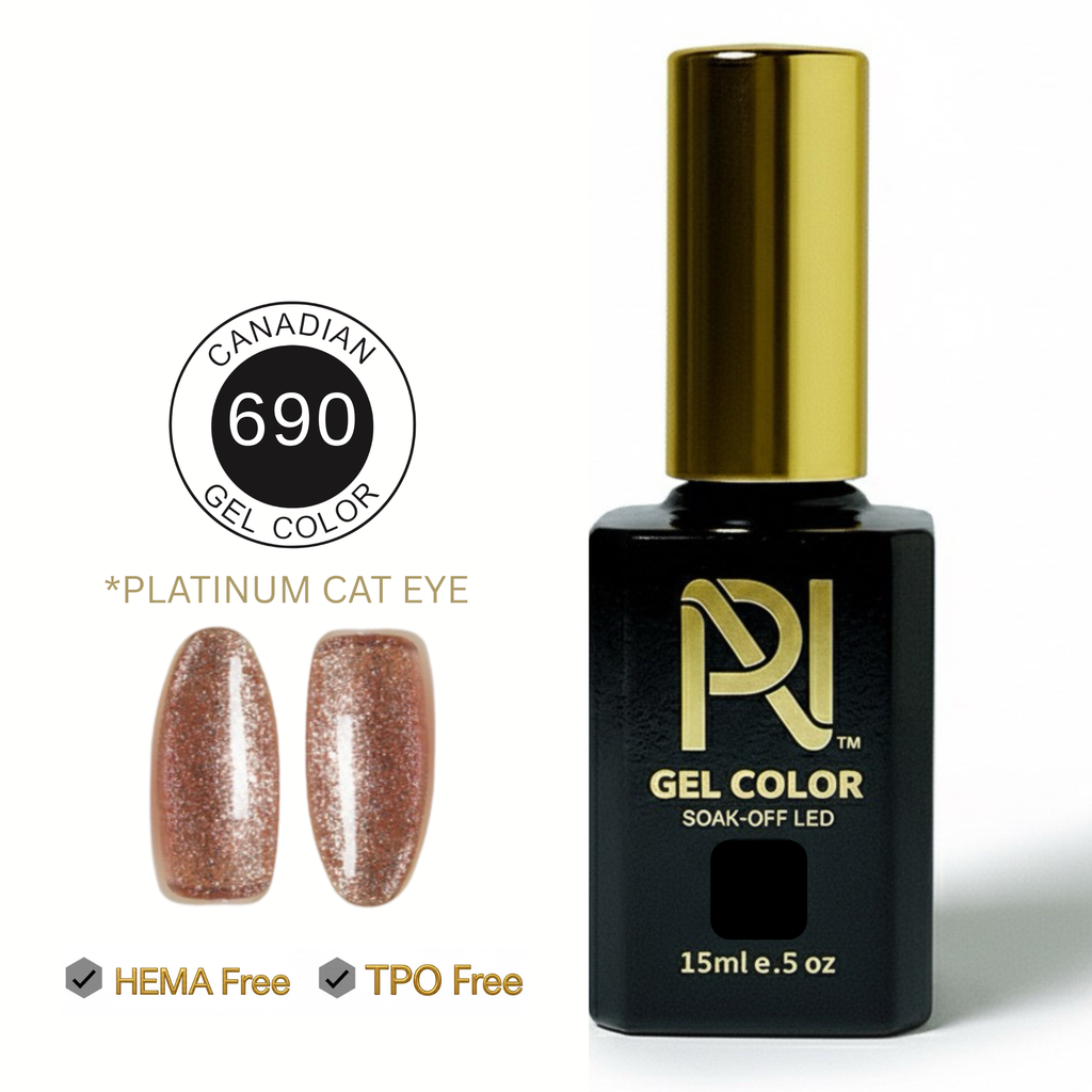 690 • CAT EYE PLATINUM • GEL COLOR • HEMA FREE & TPO FREE