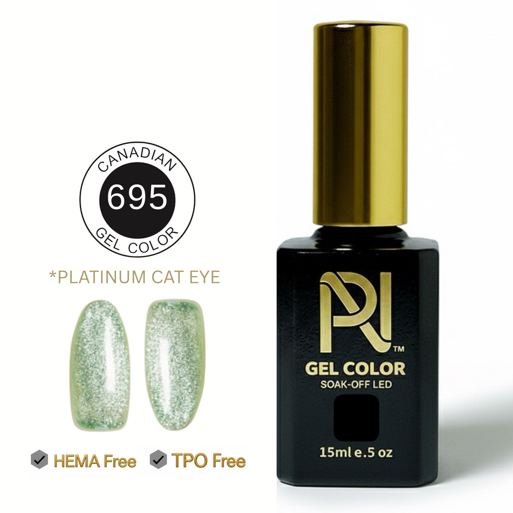 695 • CAT EYE PLATINUM • GEL COLOR • HEMA FREE & TPO FREE