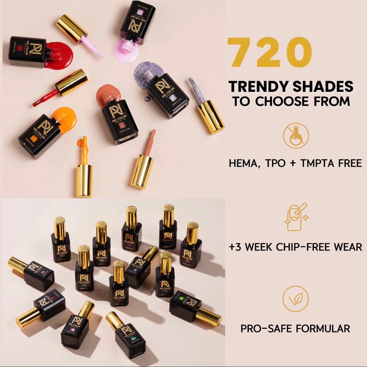001 • SUPER BLACK • GEL COLOR • HEMA FREE & TPO FREE