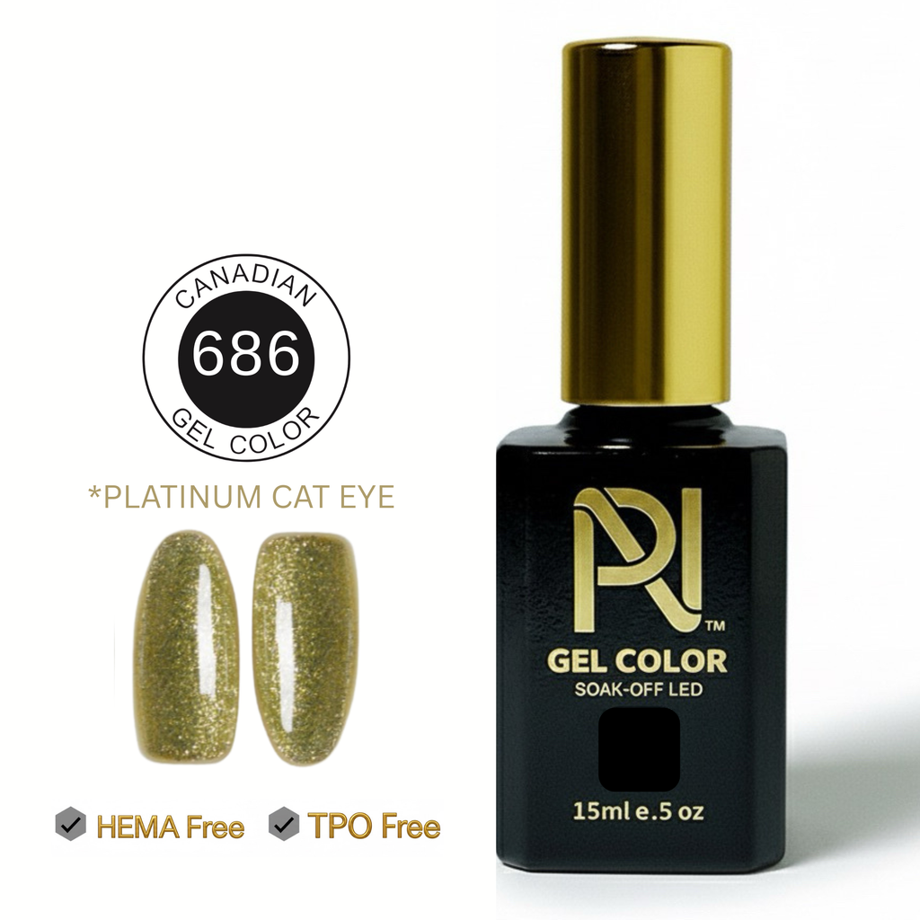 686 • CAT EYE PLATINUM • GEL COLOR • HEMA FREE & TPO FREE