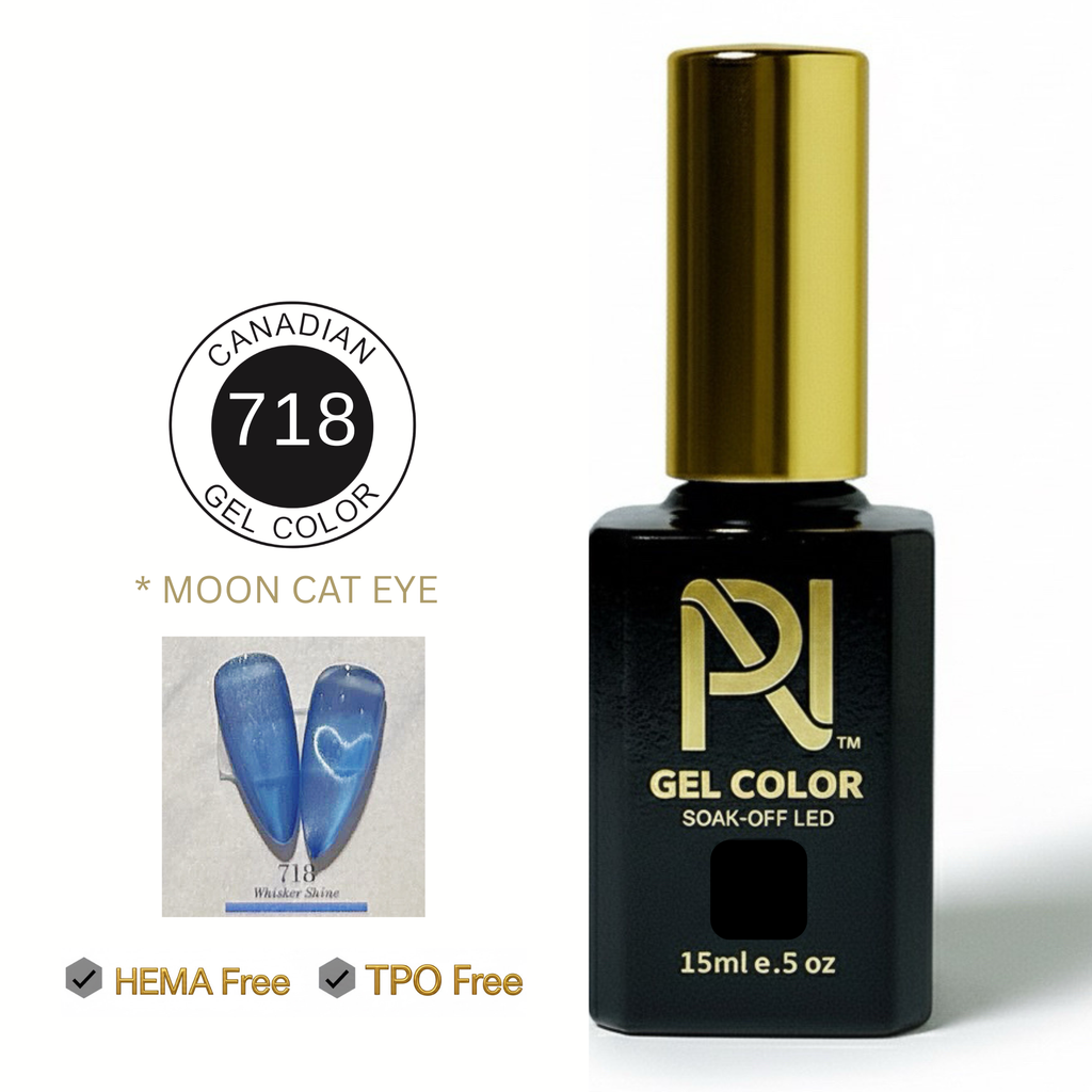 718 • MOON CAT EYE • GEL COLOR • HEMA FREE & TPO FREE