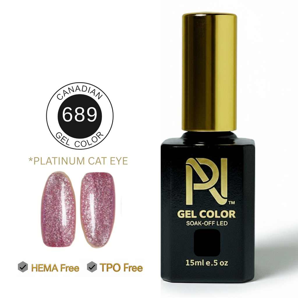 689 • CAT EYE PLATINUM • GEL COLOR • HEMA FREE & TPO FREE